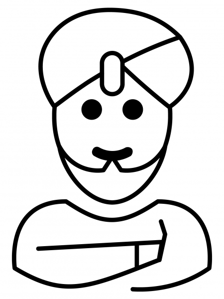Man Genie Emoji coloring page image