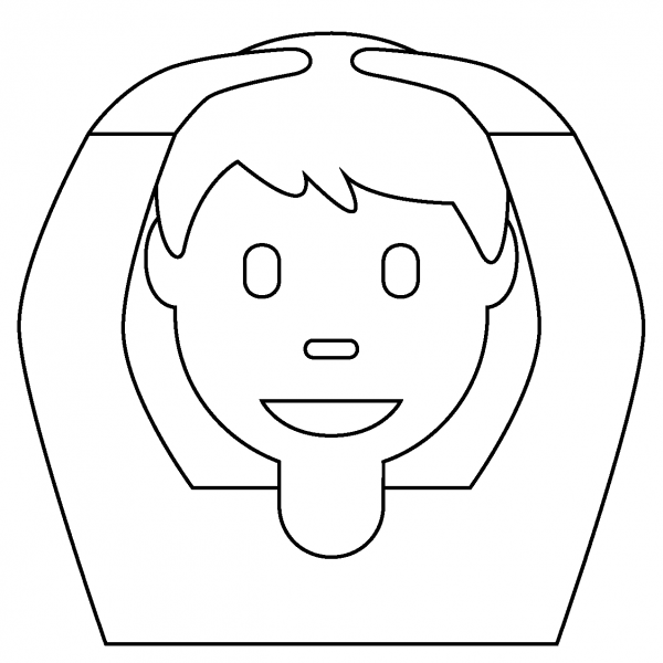 Man Gesturing Ok Emoji coloring page image
