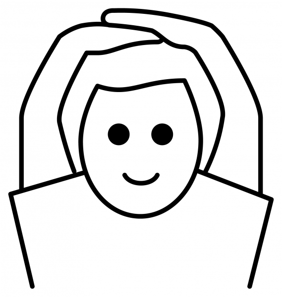 Man Gesturing Ok Emoji coloring page image