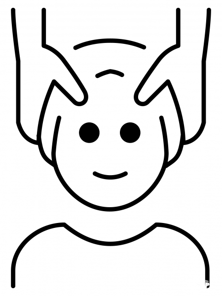 Man Getting Massage Emoji coloring page image