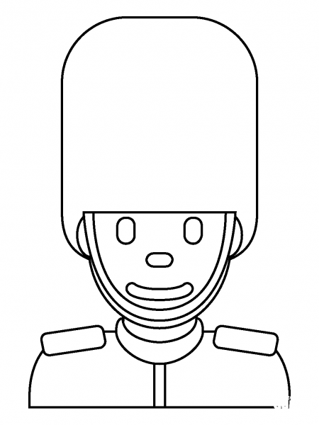 Man Guard Emoji coloring page image