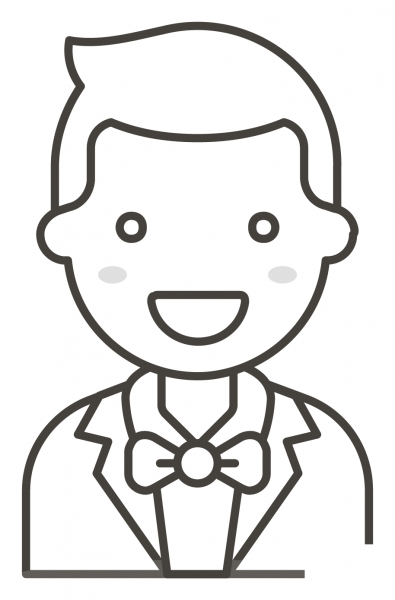 Man in Tuxedo coloring page image