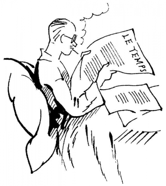Man Is Reading a newspaper coloring page image