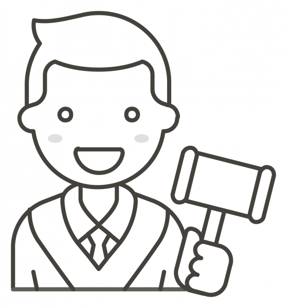Man Judge coloring page image