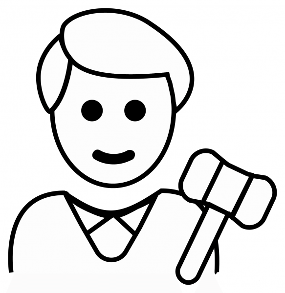 Man Judge Emoji coloring page image