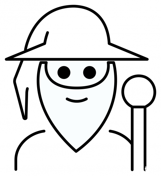 Man Mage Emoji coloring page image