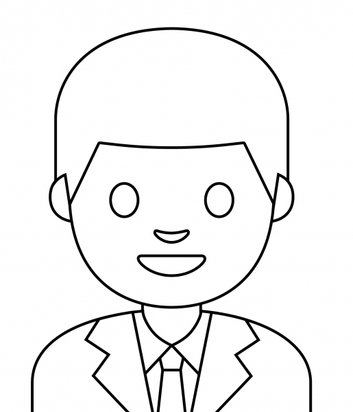 Man Office Worker Emoji coloring page image