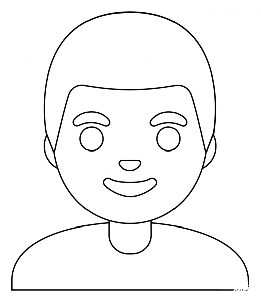 Man Red Hair Emoji coloring page image