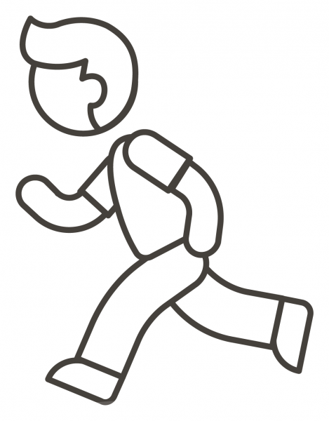 Man Running coloring page image