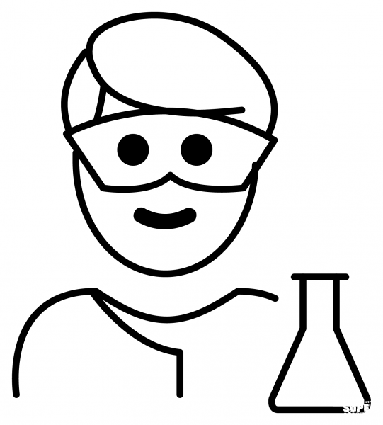 Man Scientist Emoji coloring page image