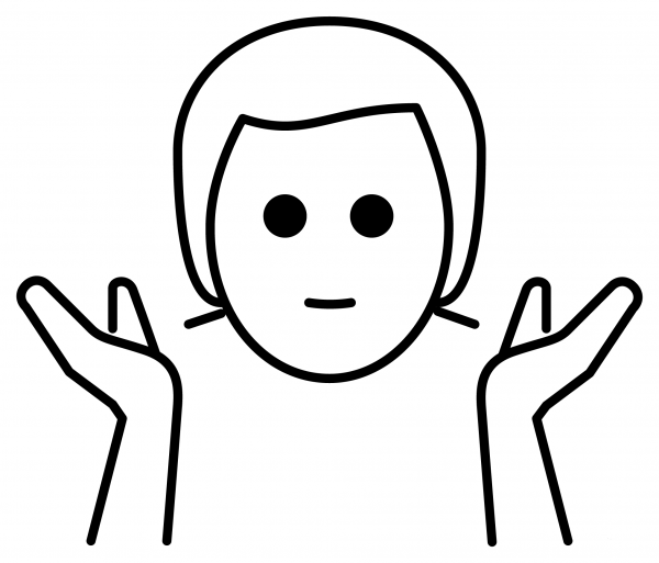 Man Shrugging Emoji coloring page image