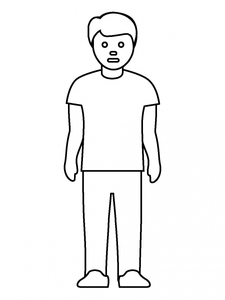 Man Standing Emoji coloring page image