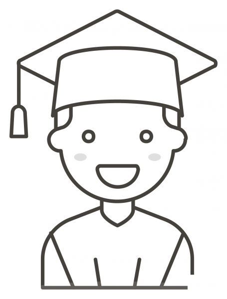 Man Student coloring page image