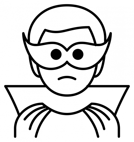 Man Supervillain Emoji coloring page image