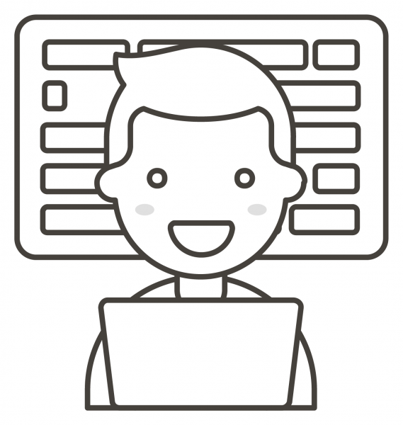 Man Technologist coloring page image