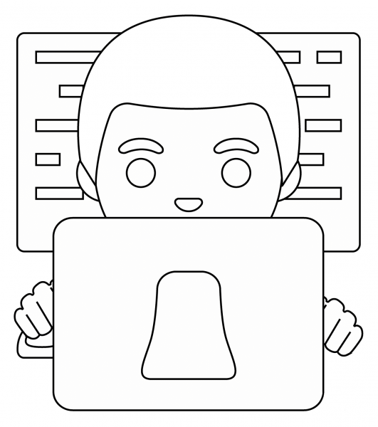 Man Technologist Emoji coloring page image