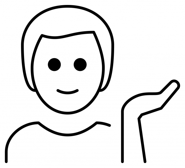 Man Tipping Hand Emoji coloring page image