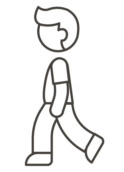 Man Walking coloring page image