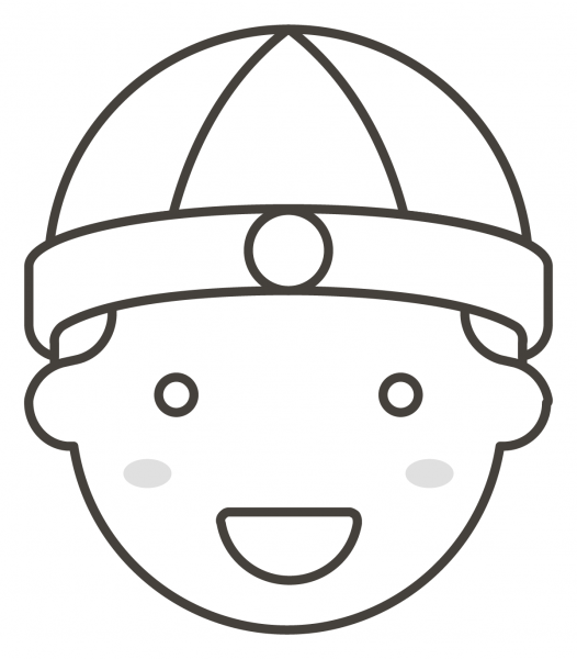 Man with Chinese Cap coloring page image