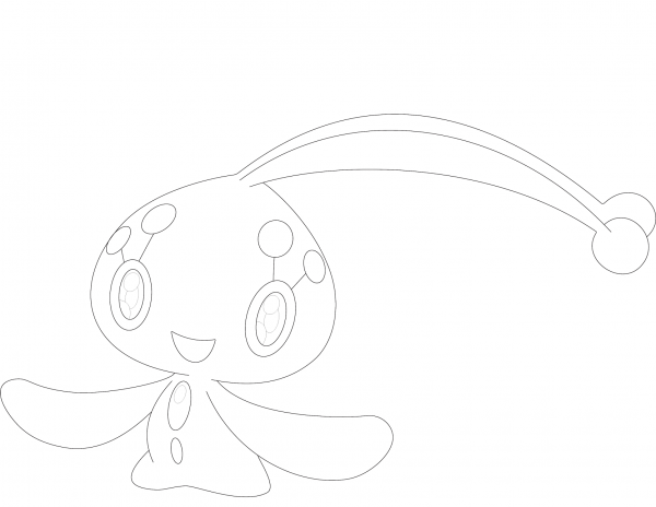 Manaphy coloring page image