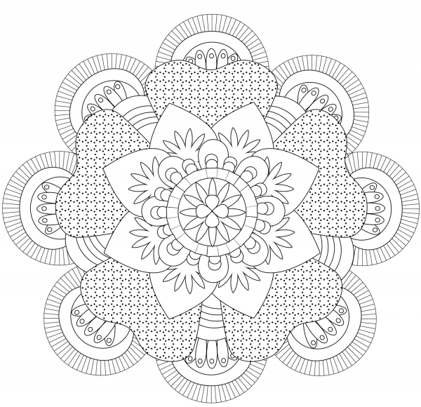 Mandala by Michelle Grewe coloring page image