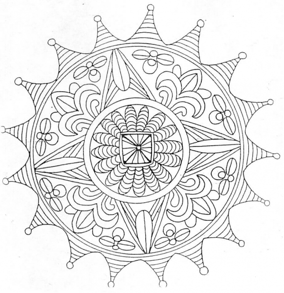 Mandala coloring page image