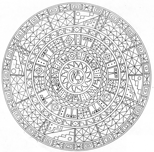 Mandala coloring page image