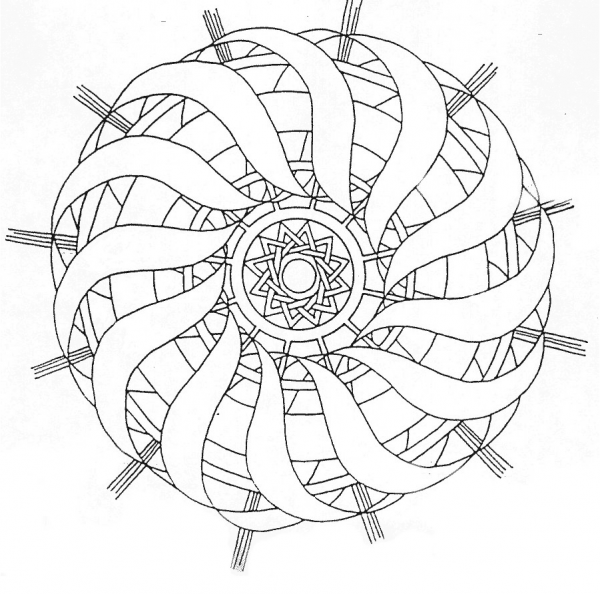 Mandala coloring page image