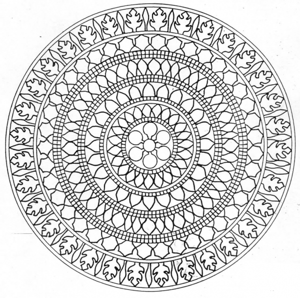 Mandala coloring page image