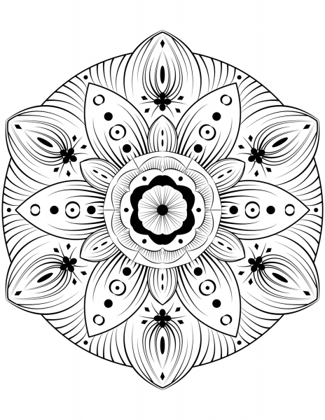 Mandala coloring page image