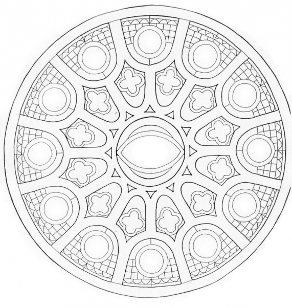 Mandala coloring page image