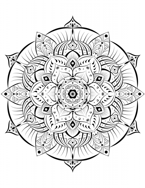 Mandala coloring page image