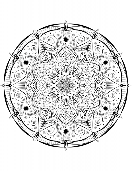 Mandala coloring page image