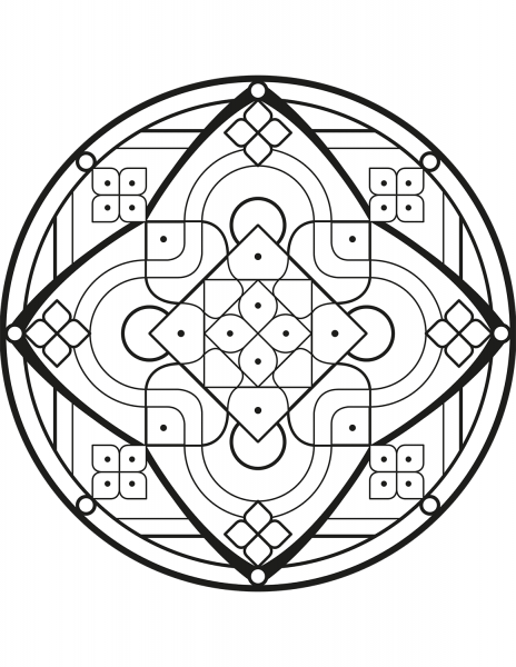 Mandala coloring page image