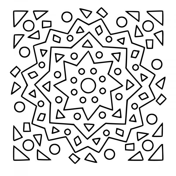 Mandala coloring page image