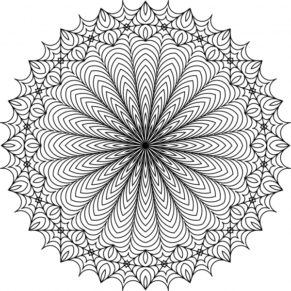 Mandala Line Art coloring page image