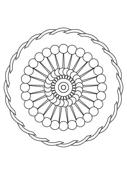 Mandala Ornament coloring page image