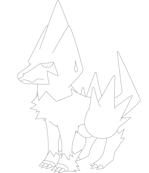 Manectric coloring page image