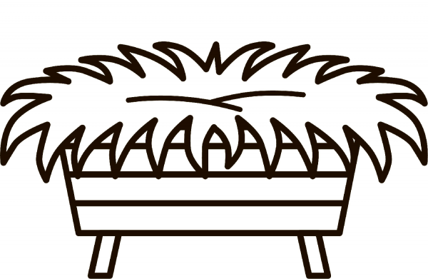 Manger coloring page image