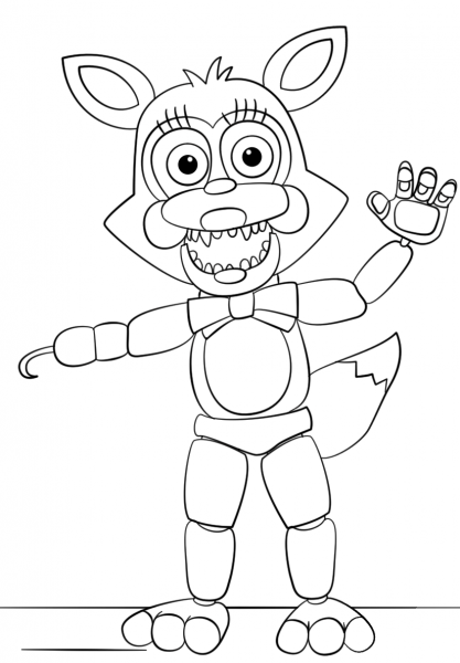 Mangle from Five Nights at Freddy’s coloring page image