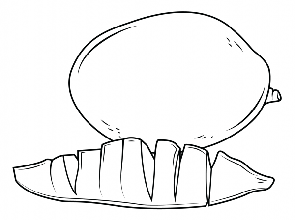 Mango  coloring page image