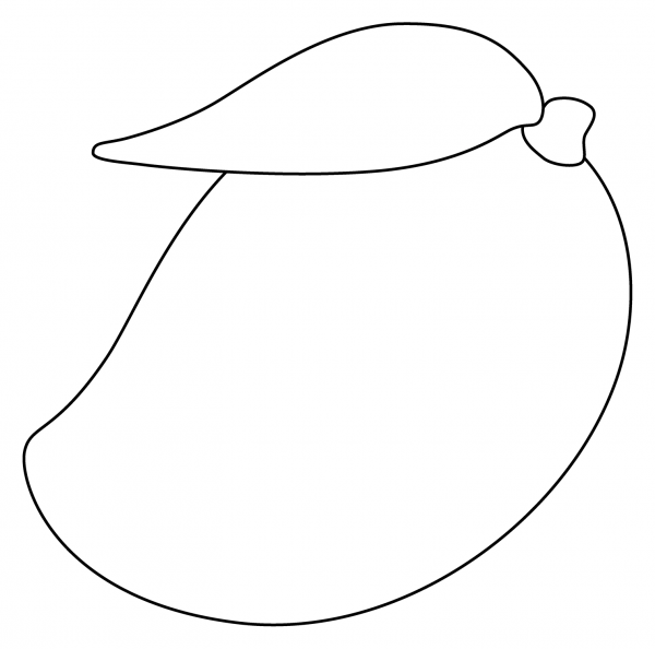 Mango Emoji coloring page image