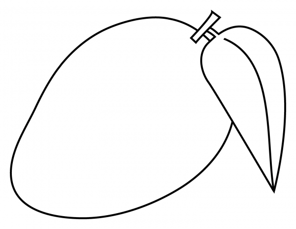 Mango Emoji coloring page image