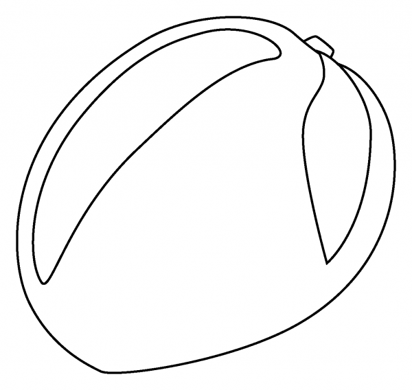 Mango Emoji coloring page image