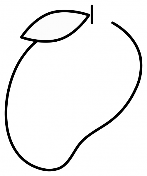 Mango Emoji coloring page image