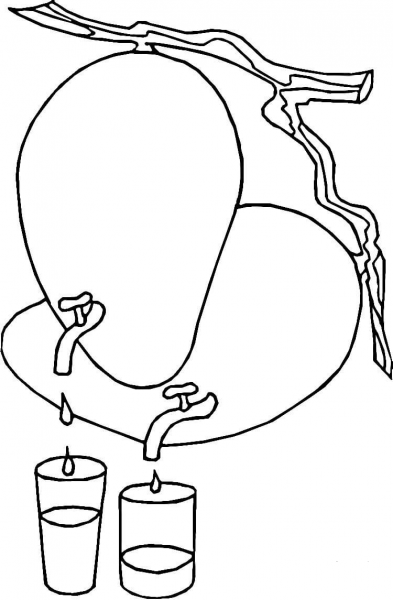 Mango Juice  coloring page image