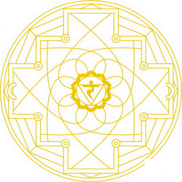 Manipura Chakra Mandala coloring page image