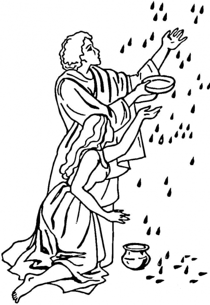 Manna from heaven coloring page image
