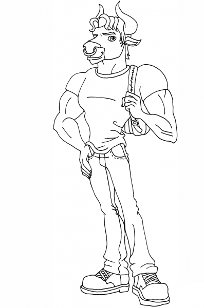 Manny Taur coloring page image