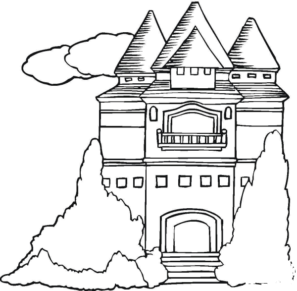 Mansion  coloring page image